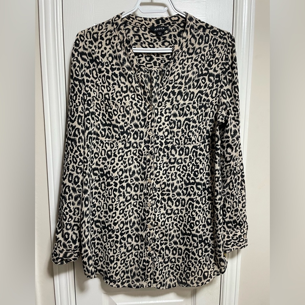 Jessica Leopard Button Down Shirt (bundle for upto 50% off on preloved items)